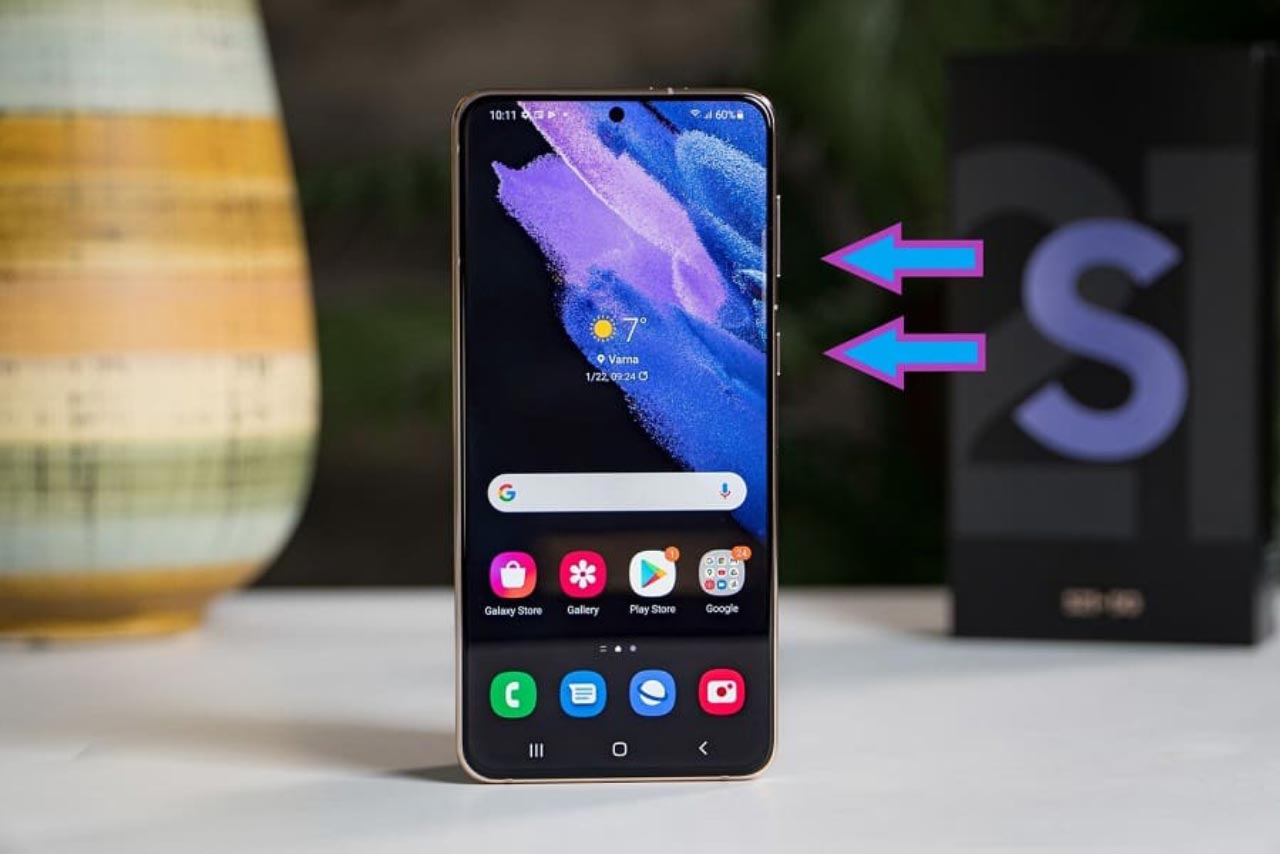 Screenshot on Samsung phone